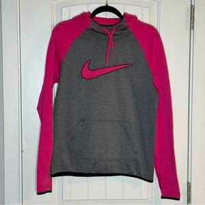 Nike Therma-Fit Hot Pink and Gray Hoodie Size Medium